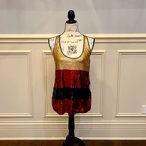 Sequin covered tank top by: DKNK Jean's